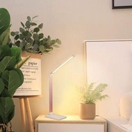 LED護眼學習檯燈無線充電檯燈USB折疊金屬創意閱讀床頭燈Stepless Dimmable Desk Reading Light Foldable Rotatable Touch Switch LED Table Lamp  USB Charging Port Timing LED Desk Lamp