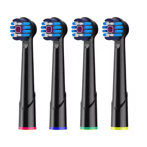 4pcs Electric Replacement Toothbrush Heads Compatible with Braun Oral B 3D Whitening Toothbrush Head