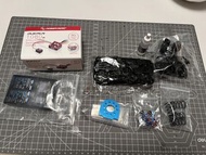 全新TAMIYA TT02srx膠油壓避震、田宮原廠TT02金屬摩打座（使用過2次）、全新好盈1080有刷電變加設定卡