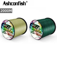 Ashconfish 4 Strands 2000m Braided Fishing Line PE Line X4 Fishing Line Green