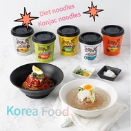 Korean Instant Konjac Noodles Spicy /Korea  Instant Cup Noodles - 5Type /Low Calories Snacks / Keto Snacks Noodle/Diet noodles