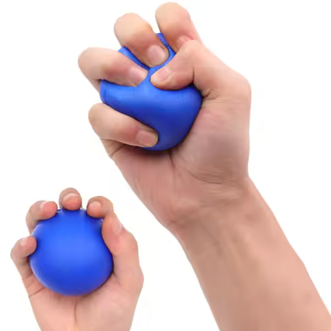 Stress Relief Grip Ball, 2 Size Firm Foam Massage Balls for Hand Therapy & Rehabilitation (5cm & 7cm