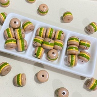 (1pcs) H77 Burger Beads with Through Holes Cute DIY Bead/