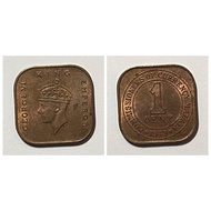 Malaysia (COMMISSIONERS OF CURRENCY MALAYA) Coin, 1 Cent 1943, King George VI.
