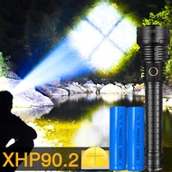 Ultra Powerful  XHP90.2 LED Telescopic Zoom Bright Light Portable Torch Outdoor  High Power Flashlig