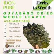 Dried guyabano whole leaves