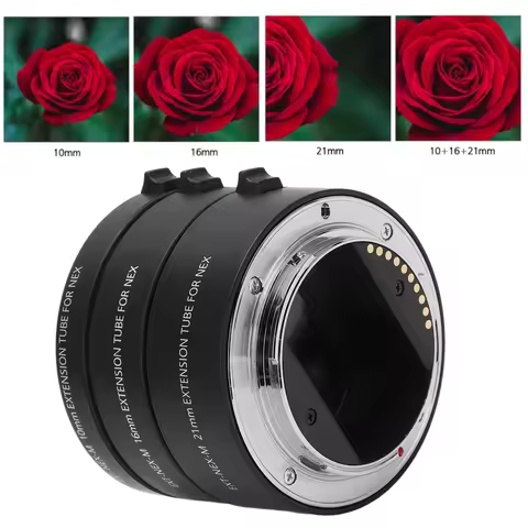 Auto Focus Macro Extension Tube Adapter Ring 10mm+16mm+21mm for Sony E Mount Lenses Macro Extension 