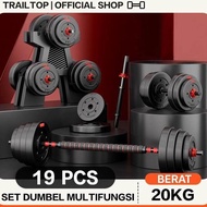 TrailTop Dumbbell Set 20KG & 40KG Fitness Equipment Barbell Set Dumbbell Weight Adjustable