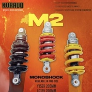 KURADO HAVYDUTY ADJ MONOSHOCK Y15ZR Y16ZR LC135 RS150 205MM 203MM YAMAHA HONDA RS LC Y15 Y16 YSS KYB