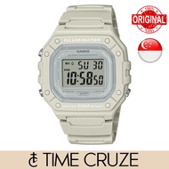 [Time Cruze] Casio W-218H Beige Resin Sports Women Kids Watch W-218HC-8AVDF W-218HC-8A W218HC-8A