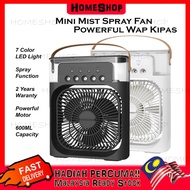HomeShop Portable USB Mini Fan Aircond, Air Cooler, Mist Fan, Kipas Penyejuk Mini Meja Table Fan Wap Kipas Humidifier 风扇