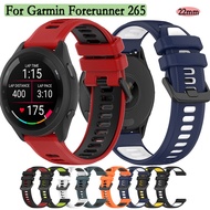 18 20 22mm Silicone Strao For Garmin Forerunner 255S/265/970/570 Bracelet For Garmin Forerunner 165/