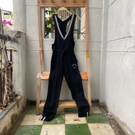 2hand black jumpsuit, waist 56 to 67cm, length 121cm, code 307