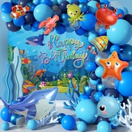111pcs Fish Sea Animal Balloons Starfish Sea horse Air Balloon Ocean World Under Sea Theme Birthday party Decoration Baby Shower