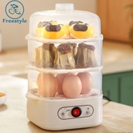Two/Three-Layer Electric Egg Boiler Cooker 6 Eggs Breakfast Cooking Egg Steamer Portable Egg Boiler 