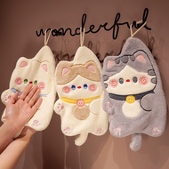 {Love Nest Home Furnishing} Cat Hand Towel Cute Animal Hand Towel Hanging Hand Towel Hand Towel Hand