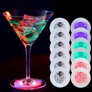 Self-adhesive Luminous Wine Liquor Bottles Coaster/ LED Bar Drinks Cup Pad/ Atmosphere Light Cup Sticker Kitchen Accessories