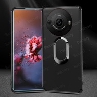 Sharp Aquos R8 Pro SH-51D Casing Metal Finger Ring Holder Soft TPU Silicon Full Protective Back Case