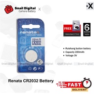 Renata CR2032 Lithium Battery is suitable for car key remote control, electronic watch, blood glucos