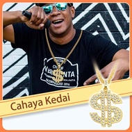 Gold Dollar Sign Hip Hop Necklace Exaggerated Chain Pendant Trendy Unisex Nightclub Fashion Jewelry 