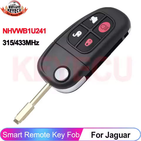 KEYECU For Jaguar X-Type S-Type 1999-2009 XJ XJR XJ8 2002-2008 Auto 4D60 Chip 315MHz 433MHz NHVWB1U2