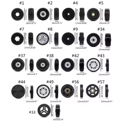 Travel Suitcase Wheels Repair Accessories Luggage Mute Wheel Travel Bag Parts Replacement Wholesale