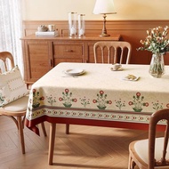 PVC Waterproof Oilproof Table Cloth Ethnic Turmoil Bohemia Style Floral Tablecloth Long Square Desk 