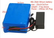 48V  lithium battery pack 48V20AH for  E-BIKE / E-SCOOTER