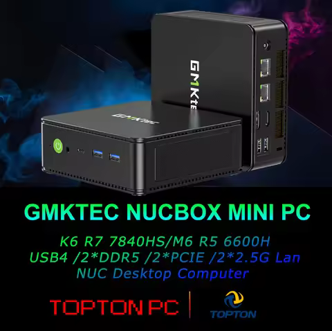 GMKtec Nucbox K6 M6 Gaming Mini PC AMD Ryzen 7 7840HS R5 6600H Mini Desktop Computers with Radeon 78
