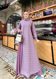 Zahira1808 Aileen 2 Gamis Bahan Katun Bordir Bolong Mix Ceruty Baby Doll Gamis Murah Trendi Baju Syari Muslim Wanita Ibu Terlaris Baju Pesta Adem Nyaman Di Pakai Real pict