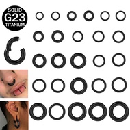 1PC G23 Titanium Hoop Earrings 2mm-6mm Cartilage Earrings Black Septum Piercing Rings 8mm/10mm/12mm/