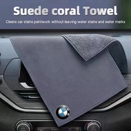 BMW Logo Super Absorbent Car Wash Drying Towel Suede Coral Velvet Double-sided Multipurpose for BMW 