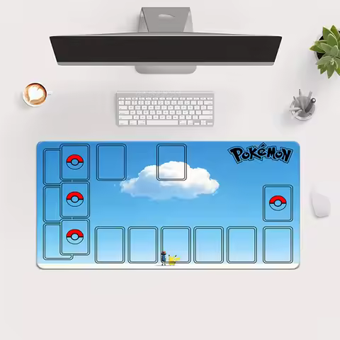 Pokemon Blue Sky Cloud Ash & Pikachu TCG Playmat Gaming Mouse Pad