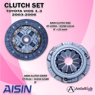 AISIN CLUTCH SET (Clutch Disc + Clutch Cover) for Toyota Vios 1.3 2003-2006