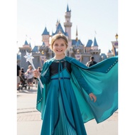 Spring Autumn Girl Anna Princess Dress Cloak Coronation Costume Anna Queen Cosplay Costume Stage Per