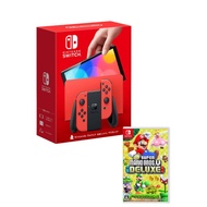 Nintendo Switch 主機 瑪利歐亮麗紅 (OLED版)+超級瑪利歐兄弟 U 中文豪華版