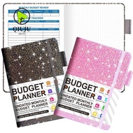 QIUJUU Monthly Finance Organizer, Multifunctional Undated A5 Cash Budget Planner Book, Portable Engl