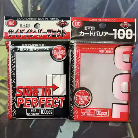 100PCS KMC Card Sleeves Clear Side in Perfect Standard Size 64x89mm Top Loading Card Protectors 66x9