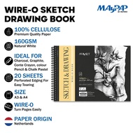 MayArt SC Wire-O Sketch & Drawing Book 160gsm A3/A4 Buku Lakaran & Lukisan Wire-O