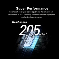 [shuo] Lexar Professional SILVER PLUS microSDXC UHS-I Card 64GB 128GB 256GB up to 205MB/s read V30 U