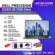 Dell Precision 5560 i9 11th Gen | 32GB RAM | TOUCH SCREEN | 4GB NVIDIA RTX A2000 | 1 Year Warranty