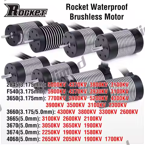 Rocket 2845 F540 3650 3660 3665 3670 3674 4068 Waterproof Brushless Sensorless Motor for Traxxas WLt