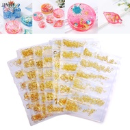 【SEBG】 Mix Glitter Metal Frame Nail Art UV Epoxy Resin Molds Jewelry Filling Materials For DIY Craft