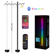 MIWAT LED Nordic Floor Lamp Dimmable 142cm/4.65ft Height RGB Stand Light DIY Standing Lamp For Livin