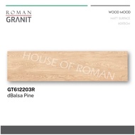 Roman Granit 15x60 dBalsa Pine / Granit Lantai Motif Kayu Pine Wood
