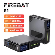 FiREBAT Intel UHD Graphics S1 Mini PC - Black (16GB RAM/512GB SSD)