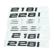 3D Black Chrome Car Letters For BMW 218i Series 2 228i F45 F44 Trunk Emblem Logo Badge Adhesive Lett