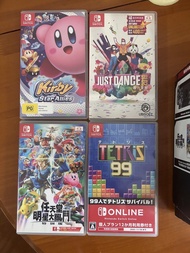 Nintendo Switch 遊戲 , Just Dance2019（出售）, Tetris 99（出售），, 星之卡比 新星同盟（出售）,任天堂明星大亂鬥（特別版）
