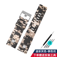 สายนาฬิกาหนังแท้สำหรับผู้ชาย DZ7395 7370 7257 Police ลายมะพร้าว สายรัดนิรภัยแบบหัวเข็มขัดแบบอเนกประส