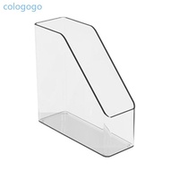 COLO File Storage Box Folders Clear File Holder Desk Organizer File Books Holder Book Display Stand 